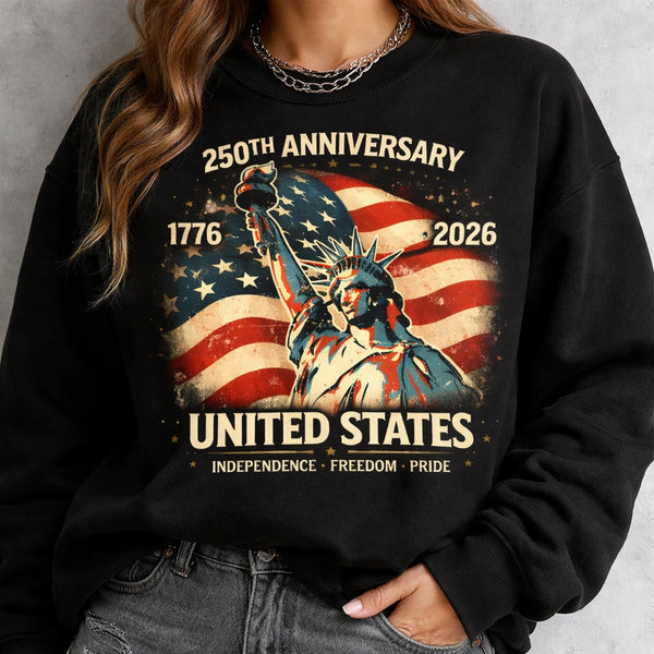 250th Anniversary United States Shirt, Patriotic Bald Eagle T-Shirt, America 1776–2026 Semiquincentennial Tee, Independence Day USA Celebration Shirt, Commemorative 250 Years of Freedom Top