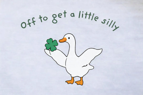 Off To Get A Little Silly St Paddys Day Goose Shirt, Funny St Patrick's Day Goose Tee, Y2K Style Irish Festival Shirt, Silly Goose Lucky Clover Tshirt, Retro 2000s St Pattys Graphic Tee
