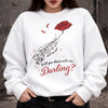 Will You Dance With Me Darling Shirt, Romantic Vintage Quote Tee, Elegant Script Aesthetic Shirt, Couple Anniversary Gift Top, Retro Ballroom Dance Graphic Shirt, Sweet Darling Statement Apparel
