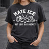 Hate Ice But Love Gay Hockey Crop Top, Queer Athlete T-Shirt, LGBTQ Pride Sports Tee, Funny Political Hockey Gift, Gay Pride Tee