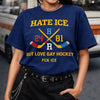 Hate Ice But Love Gay Hockey Shirt, Queer LGBTQ Pride Sports Tee, Funny Political Hockey Gift, Gay Pride Cropped Tee, Progressive Queer Hockey Apparel