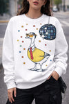 Goose Kiss All The Time Retro Disco Shirt, Disco Vibes Graphic Tee, Vintage Aesthetic Unisex Tshirt, Oversized Sweatshirt, Pullover Hoodie