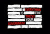Censored Everything Is Fine Trust Your Government Redacted Meme T-Shirt, Conspiracy Theory Humor Graphic Tee, Bold Truth Seeker Shirt, Classified Document Sarcastic Top