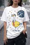Goose Kiss All The Time Retro Disco Shirt, Disco Vibes Graphic Tee, Vintage Aesthetic Unisex Tshirt, Oversized Sweatshirt, Pullover Hoodie