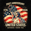 250th Anniversary United States Shirt, Patriotic Bald Eagle T-Shirt, America 1776–2026 Semiquincentennial Tee, Independence Day USA Celebration Shirt, Commemorative 250 Years of Freedom Top
