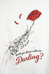 Will You Dance With Me Darling Shirt, Romantic Vintage Quote Tee, Elegant Script Aesthetic Shirt, Couple Anniversary Gift Top, Retro Ballroom Dance Graphic Shirt, Sweet Darling Statement Apparel