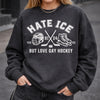 Hate Ice But Love Gay Hockey Crop Top, Queer Athlete T-Shirt, LGBTQ Pride Sports Tee, Funny Political Hockey Gift, Gay Pride Tee