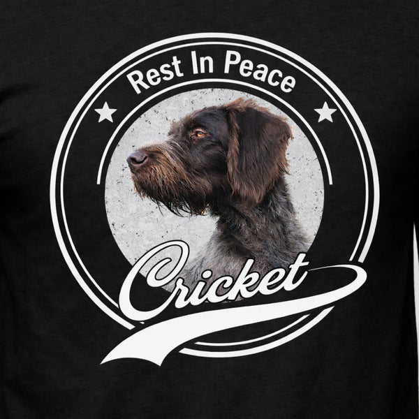 Good Dog Cricket RIP T-Shirt, Pet Memorial Shirt, Dog Loss Remembrance Tee, Forever in My Heart Dog Shirt, Cricket Dog Tribute Graphic Tee