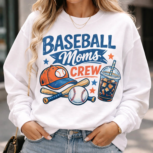 Baseball Moms Crew Comfort Colors T-Shirt, Gameday Baseball Tee, Sports Mom Shirt, Cute Women's Baseball Game Day Tee, Retro Baseball Mama Shirt, Gift for Baseball Moms