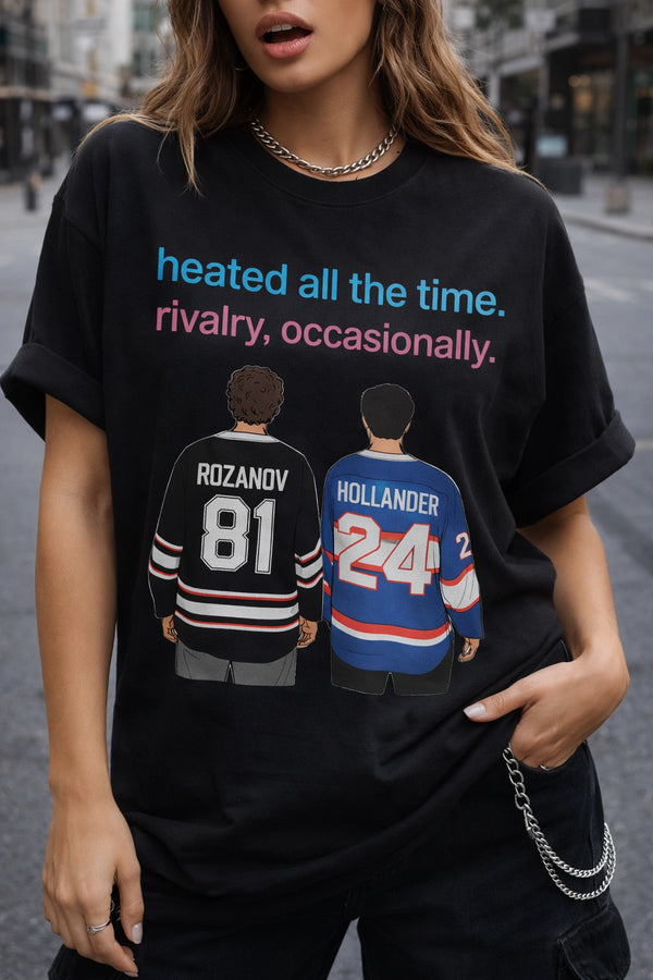Heated All The Time Shirt, Funny Hot Headed T-Shirt, Competitive Spirit Graphic Tee, Gym Motivation Slogan Shirt, High Energy Streetwear Top