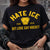 Hate ICE Love Gay Hockey Shirt, Queer Athlete Activism Tee, Anti-ICE Political Protest Top, LGBTQ+ Pride Hockey Rivalry T-Shirt, Sports Fan Graphic Shirt, Human Rights Hockey Apparel