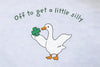 Off To Get A Little Silly St Paddys Day Goose Shirt, Funny St Patrick's Day Goose Tee, Y2K Style Irish Festival Shirt, Silly Goose Lucky Clover Tshirt, Retro 2000s St Pattys Graphic Tee