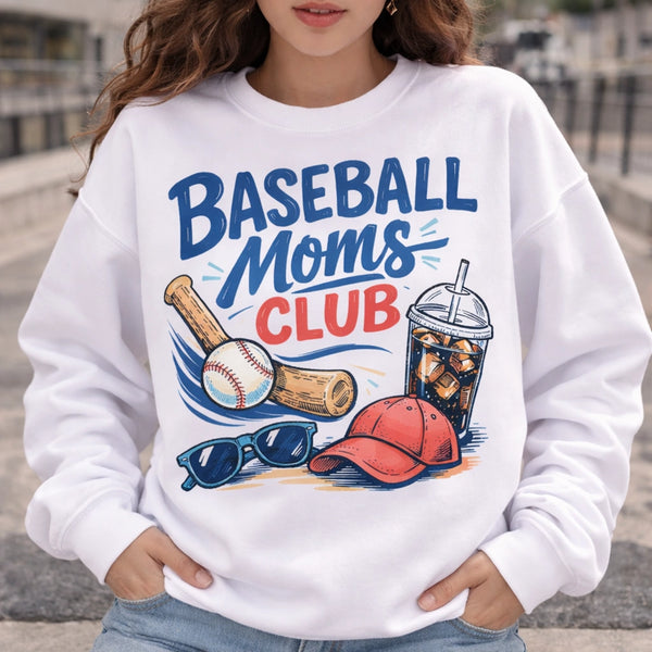 Baseball Moms Club Comfort Colors T-Shirt, Gameday Doodle Baseball Tee, Trendy Women's Baseball Shirt, Hand-Drawn Sports Mom Shirt, Retro Baseball Mama Game Day Tee, Cute Baseball Gift for Mom