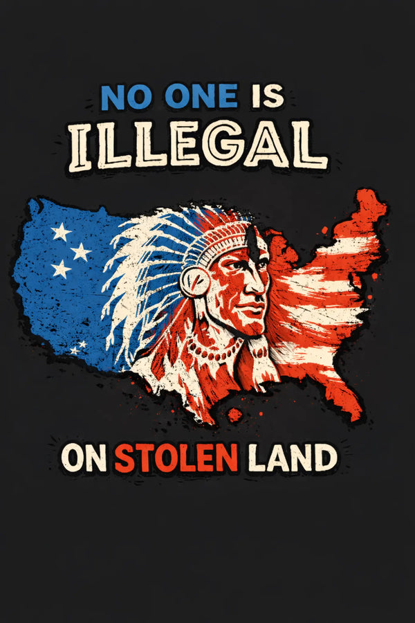 Vintage No One Is Illegal Shirt, Land Back Indigenous Rights Tee, Human Rights Movement Top, Retro Activist Gift Idea, Meaningful Social Justice Sweatshirt