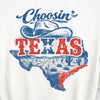 Choosin' Texas T-Shirt, Vintage Lone Star State Pride Tee, Western Texas Graphic Shirt, Texan Pride Wear Outfit, Country Lifestyle Top, Retro Cowboy Style Texas Tee