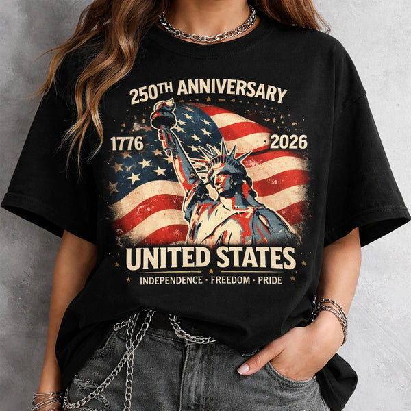 250th Anniversary United States Shirt, Patriotic Bald Eagle T-Shirt, America 1776–2026 Semiquincentennial Tee, Independence Day USA Celebration Shirt, Commemorative 250 Years of Freedom Top