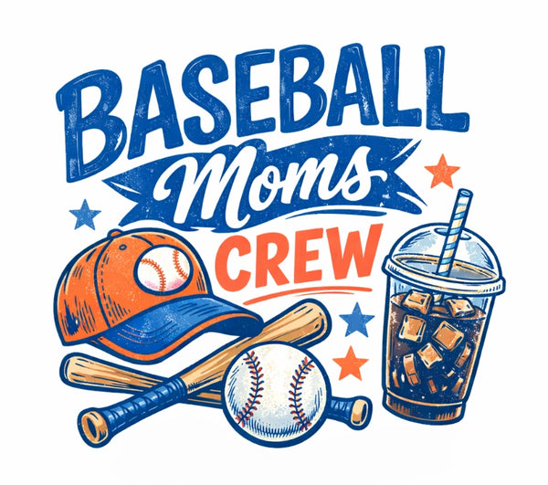 Baseball Moms Crew Comfort Colors T-Shirt, Gameday Baseball Tee, Sports Mom Shirt, Cute Women's Baseball Game Day Tee, Retro Baseball Mama Shirt, Gift for Baseball Moms