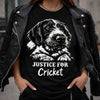 Justice For Cricket Shirt, Animal Rights Advocacy Tee, Justice For Pets Protest Top, Cricket Dog Tribute Graphic Shirt,