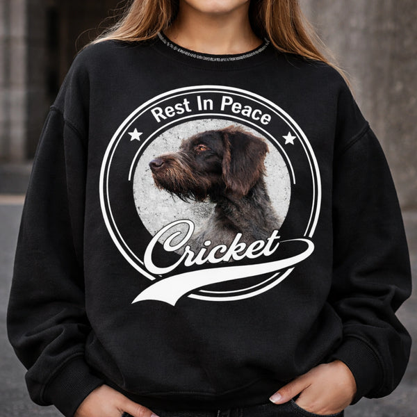 Good Dog Cricket RIP T-Shirt, Pet Memorial Shirt, Dog Loss Remembrance Tee, Forever in My Heart Dog Shirt, Cricket Dog Tribute Graphic Tee